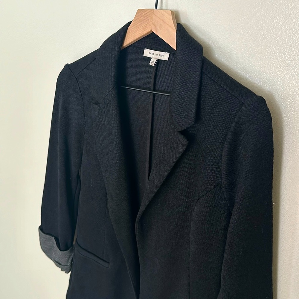 Black Knit Blazer